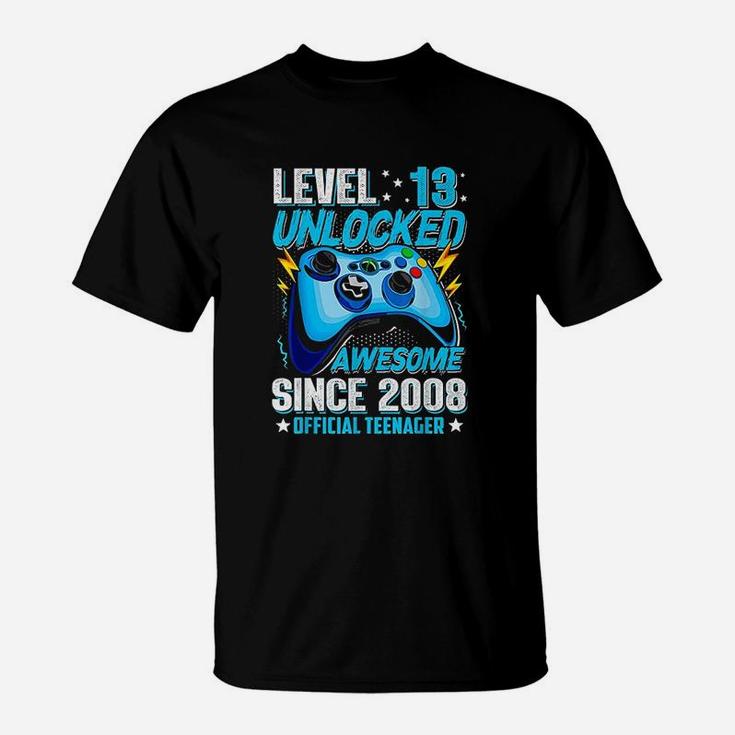 Level 13 Unlocked Official Teenager 13Th Birthday T-Shirt