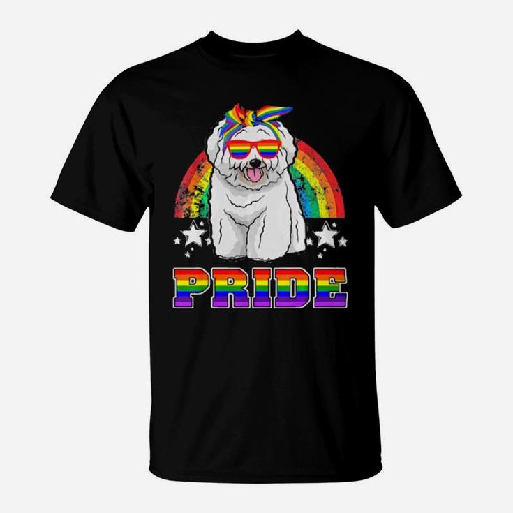 Lgbt Bichon Frise Dog Gay Pride Rainbow T-Shirt