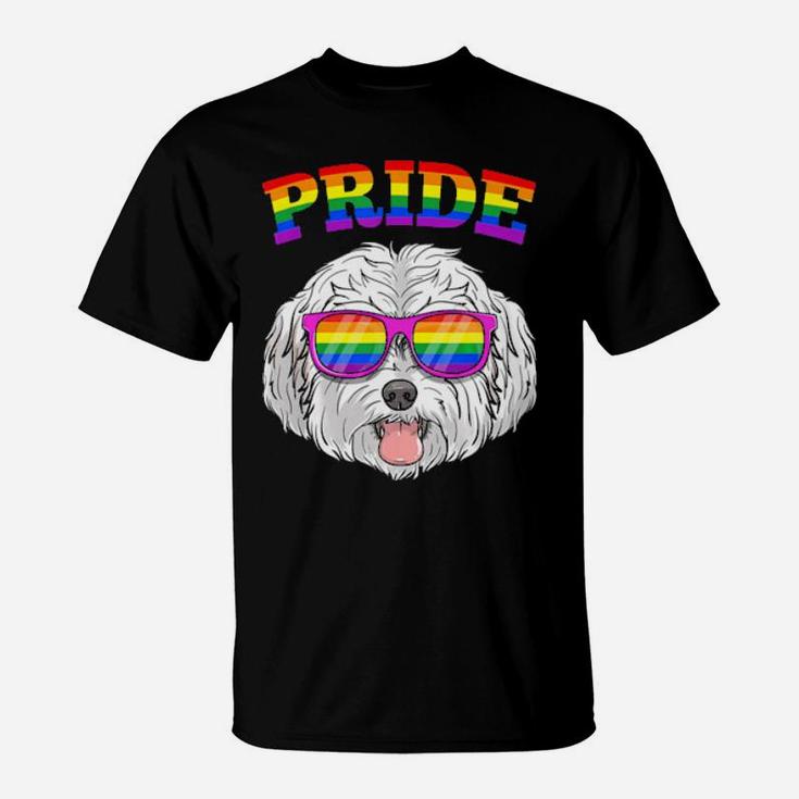 Lgbt Maltese Dog Gay Pride Rainbow Lgbtq Cute Gift T-Shirt