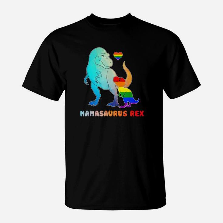 Lgbt Mamasaurus Rex Mom Mother Rainbow Pride T-Shirt