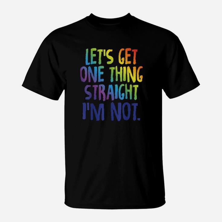 Lgbtq Rainbow Pride  Not Straights Gay Lesbian T-Shirt