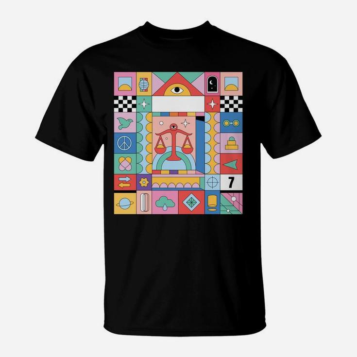 Libra Colourful Zodiac Sign Horoscope Astrology Astrological Sweatshirt T-Shirt