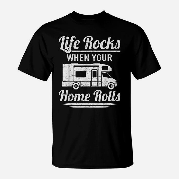 Life Rocks When Living Room Funny Family Camping Gift T-Shirt