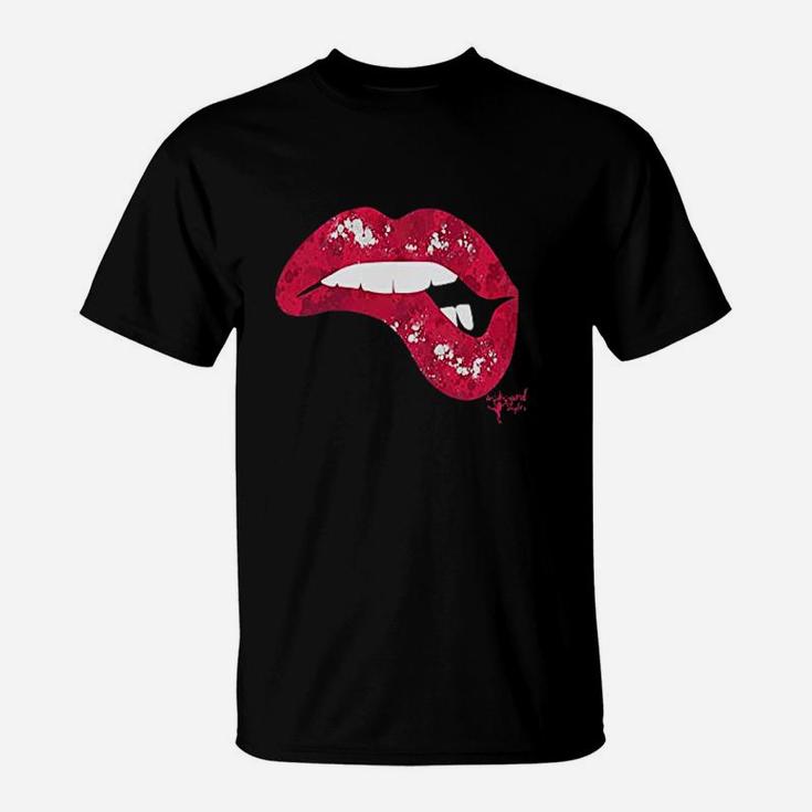 Lips Off  Biting Lip T-Shirt