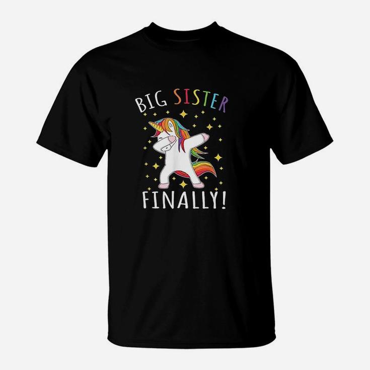 Lovely Big Sister Finally Unicorn Dabbing T-Shirt