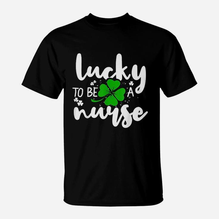Lucky Nurse St Patricks Day Irish Nurse Gift T-Shirt