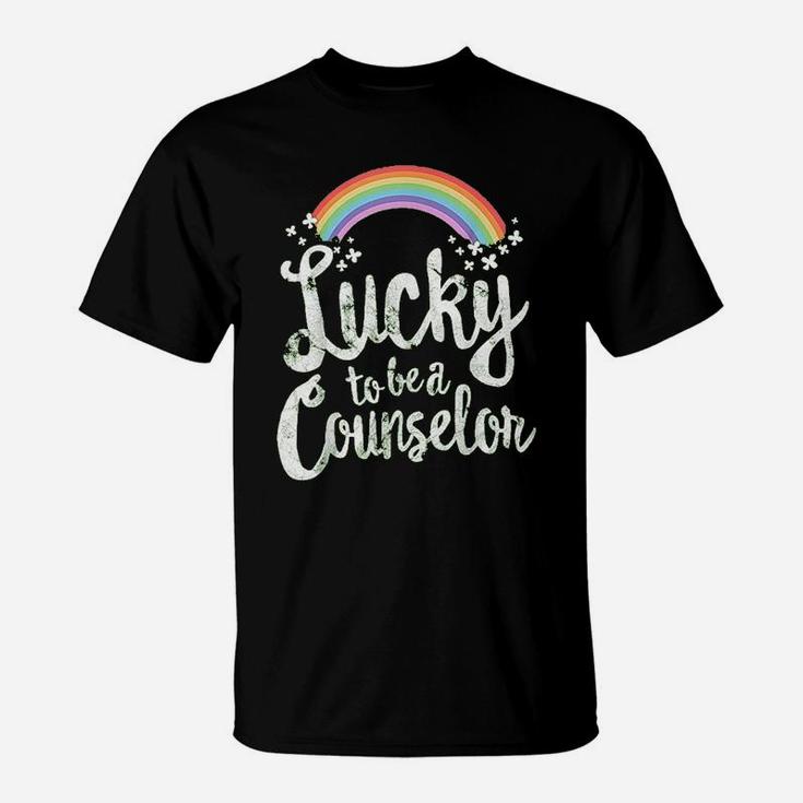 Lucky To Be A Counselor School St Patricks Day Gift T-Shirt