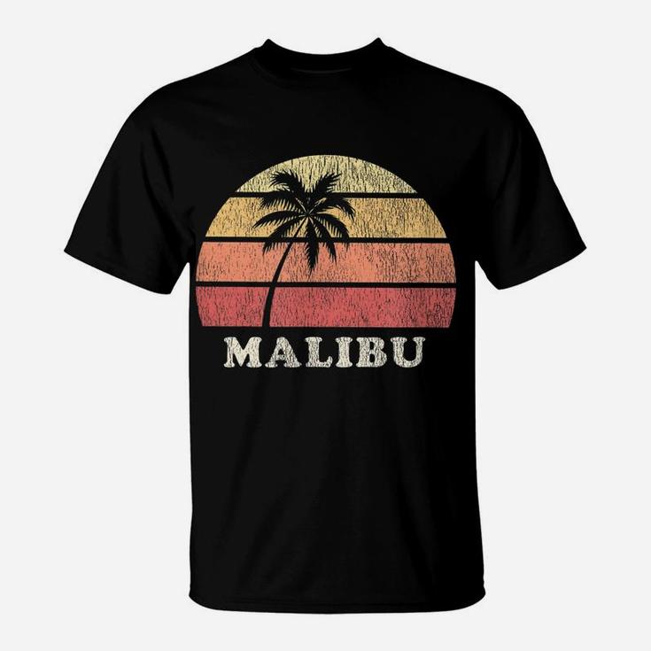Malibu Ca Vintage 70S Retro Throwback Design T-Shirt