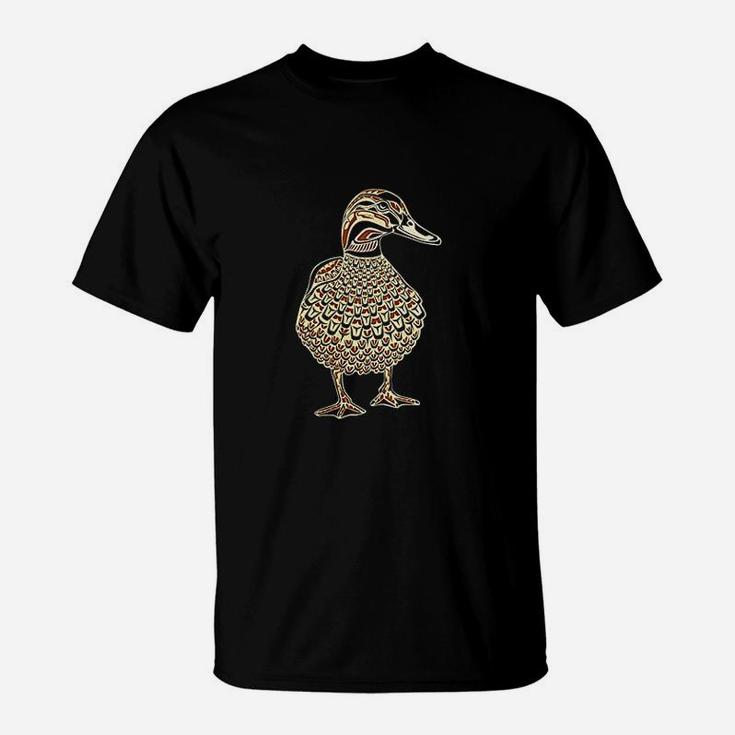 Mallard Duck Bird Lover Northwest Design Native American Art T-Shirt