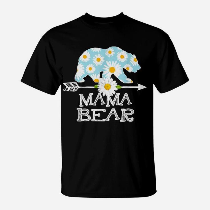 Mama Daisy Flower Bear Mothers Day Family Matching T-Shirt