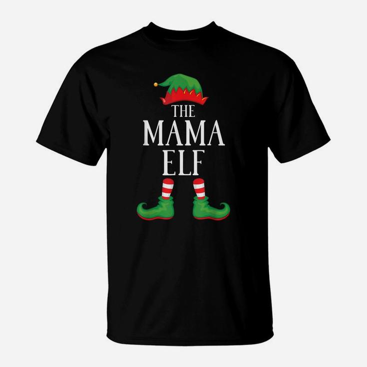 Mama Elf Matching Group Xmas Funny Family Christmas T-Shirt