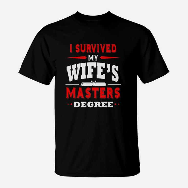 Masters Degree Funny Husband I Survived My Msw Gift T-Shirt