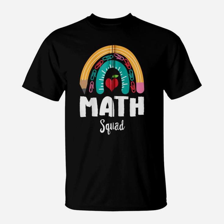 Math Squad, Funny Boho Rainbow For Teachers Zip Hoodie T-Shirt