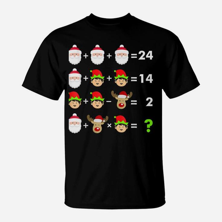 Math Teacher Christmas Bedmas Math Equation Xmas Holiday T-Shirt