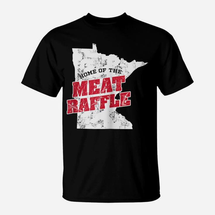 Meat Raffle Shirt Where Dreams Come Vintage Minnesota Raglan Baseball Tee T-Shirt