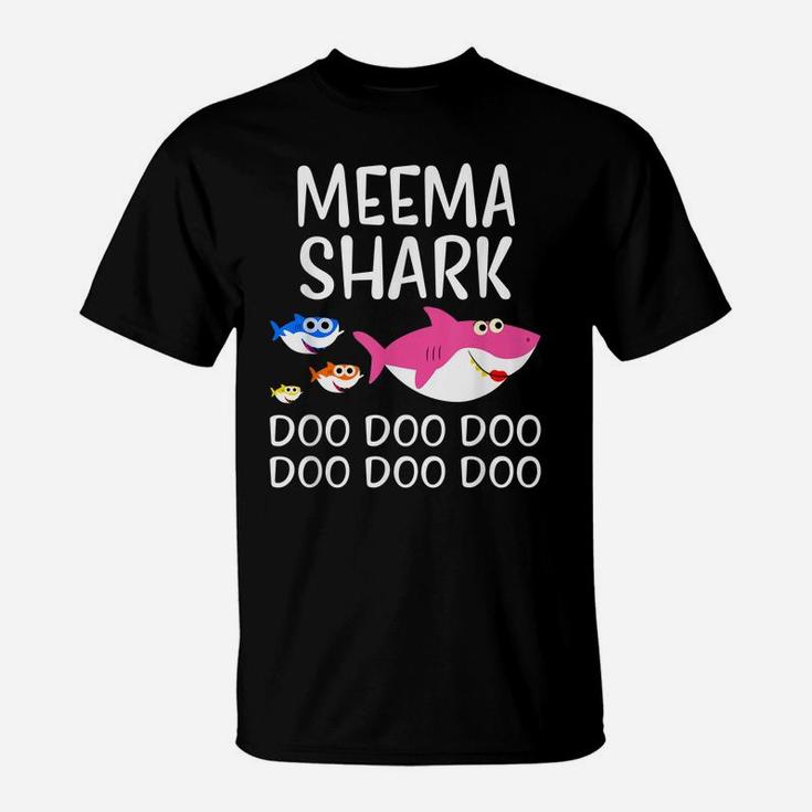 Meema Shark Shirt Funny Mothers Day Gift For Womens Mom T-Shirt