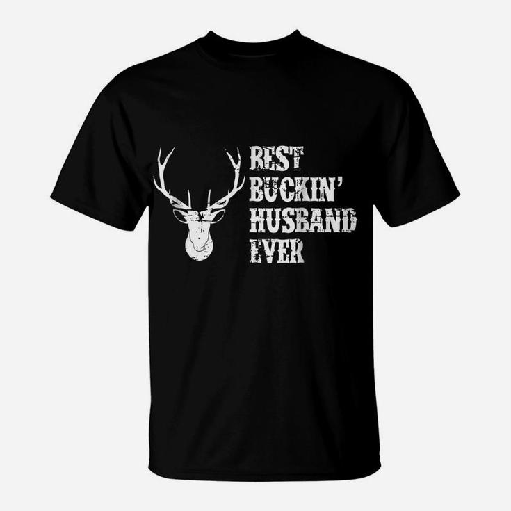 Mens Best Buckin' Husband Ever Deer Hunter T-Shirt