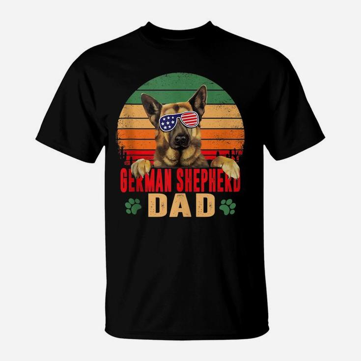 Mens Best German Shepherd Dad Father's Day Shirt Dog Lover T-Shirt