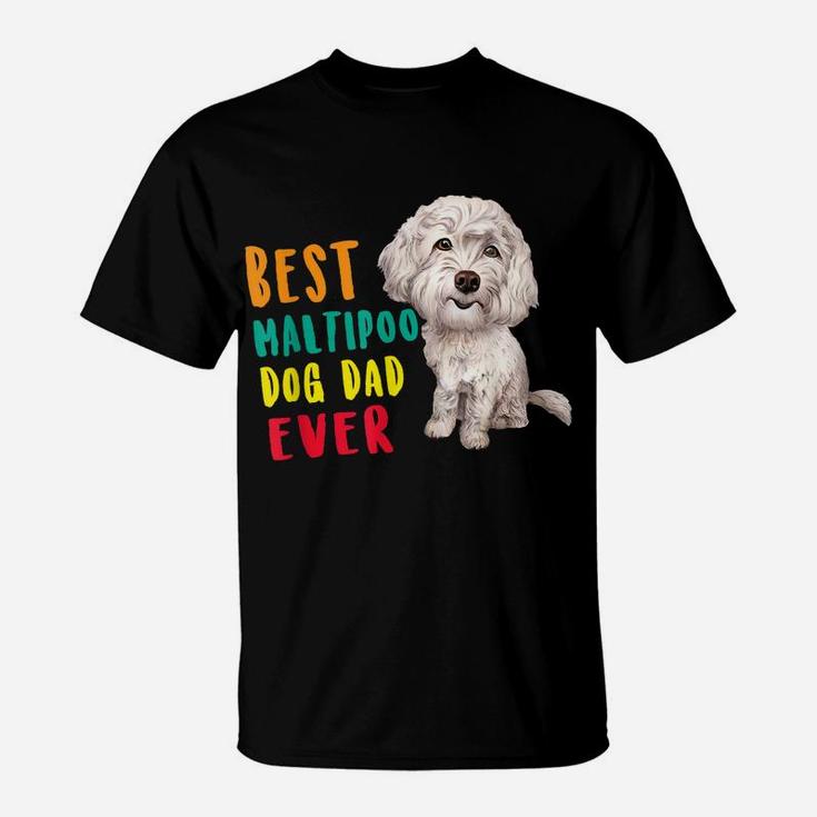 Mens Best Maltipoo Dog Dad Ever Fathers Day Funny Cute T-Shirt
