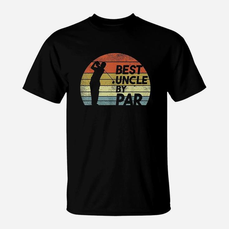 Mens Best Uncle By Par Golf Fathers Day Golfer Uncle Gift T-Shirt