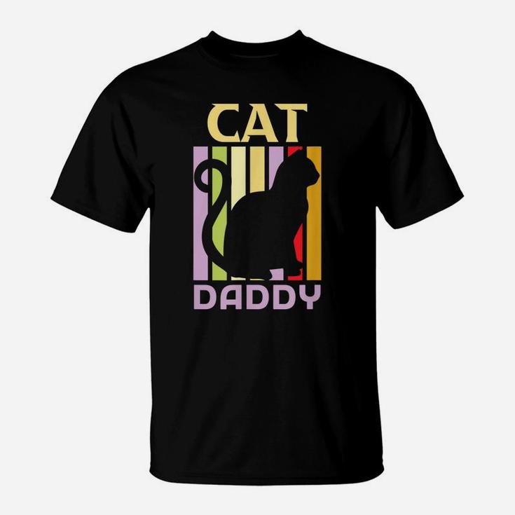 Mens Cat Daddy Shirt For Men, Cat T-Shirts Funny For Cat Lovers T-Shirt