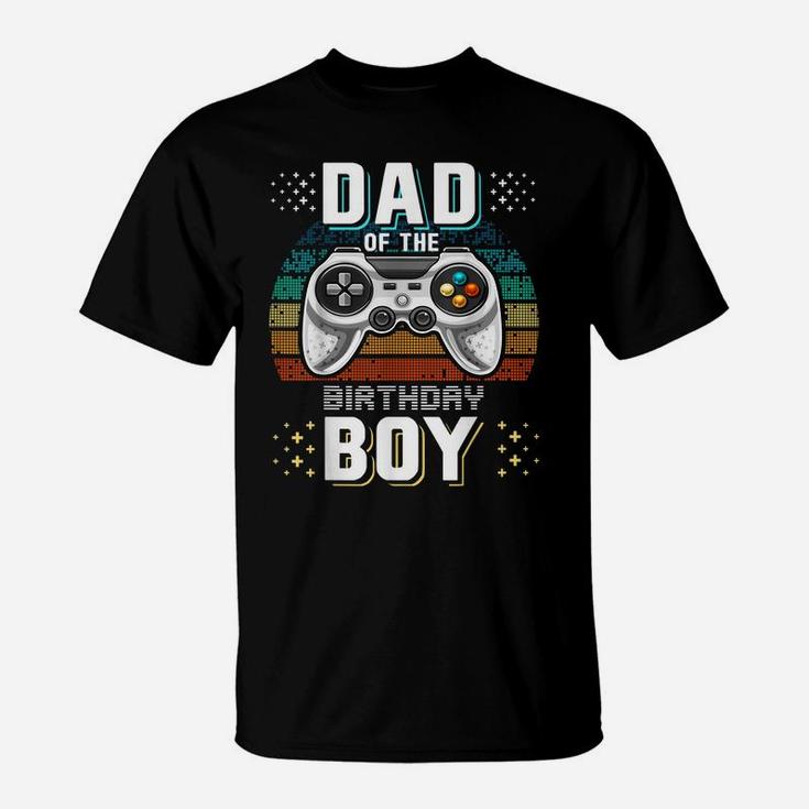 Mens Dad Of The Birthday Boy Matching Video Gamer Birthday Party T-Shirt