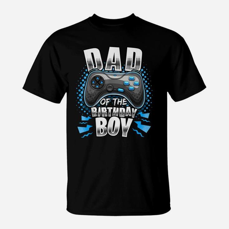 Mens Dad Of The Birthday Boy Matching Video Gamer Birthday Party T-Shirt