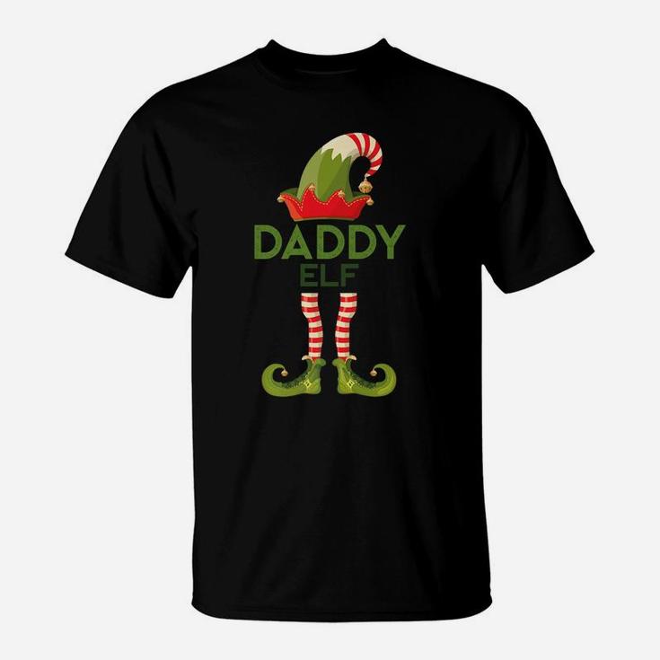 Mens Daddy Elf Matching Family Christmas Holiday Dad Father Gift T-Shirt