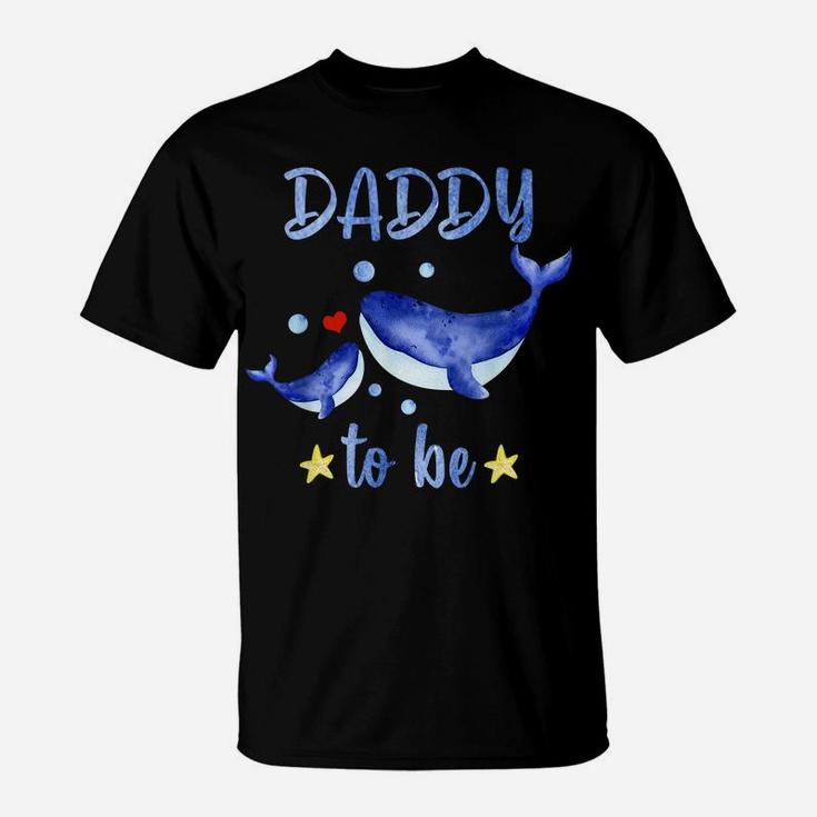 Mens Daddy To Be Whale Baby Shower Sea Animal Themed White T-Shirt