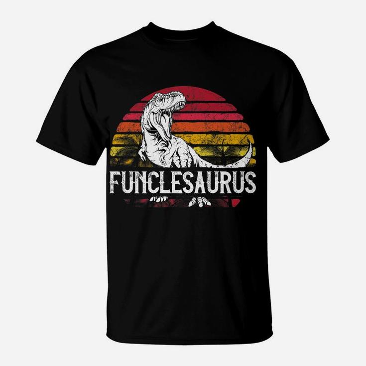 Mens Father's Day Gift For Uncle Funcle Saurus T Rex Funny T-Shirt