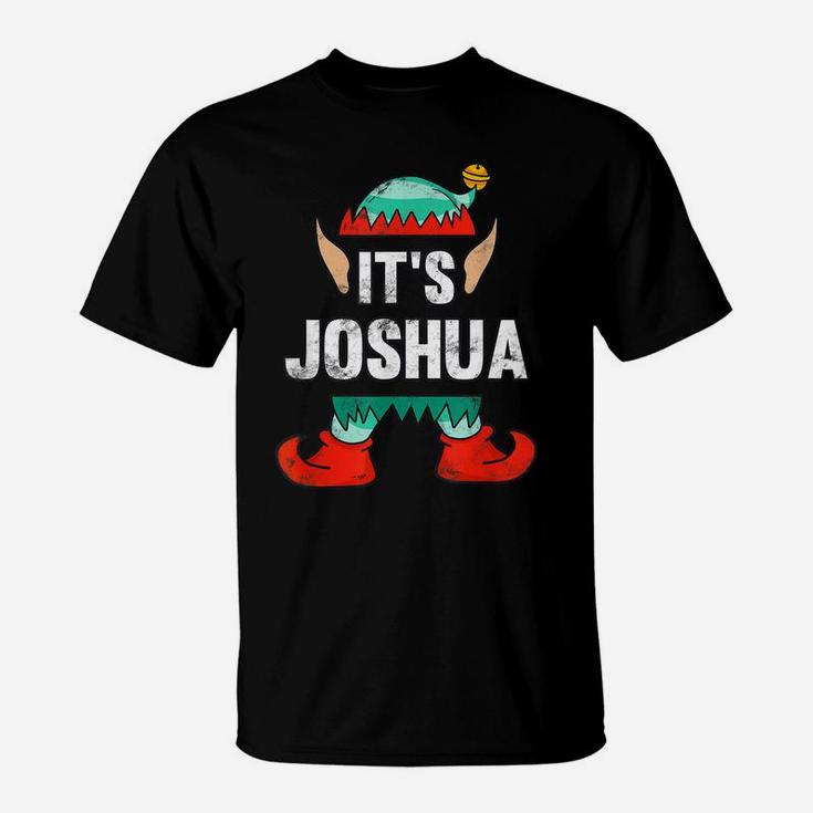 Mens It's Joshua Elf Personalized First Name Christmas Gift T-Shirt