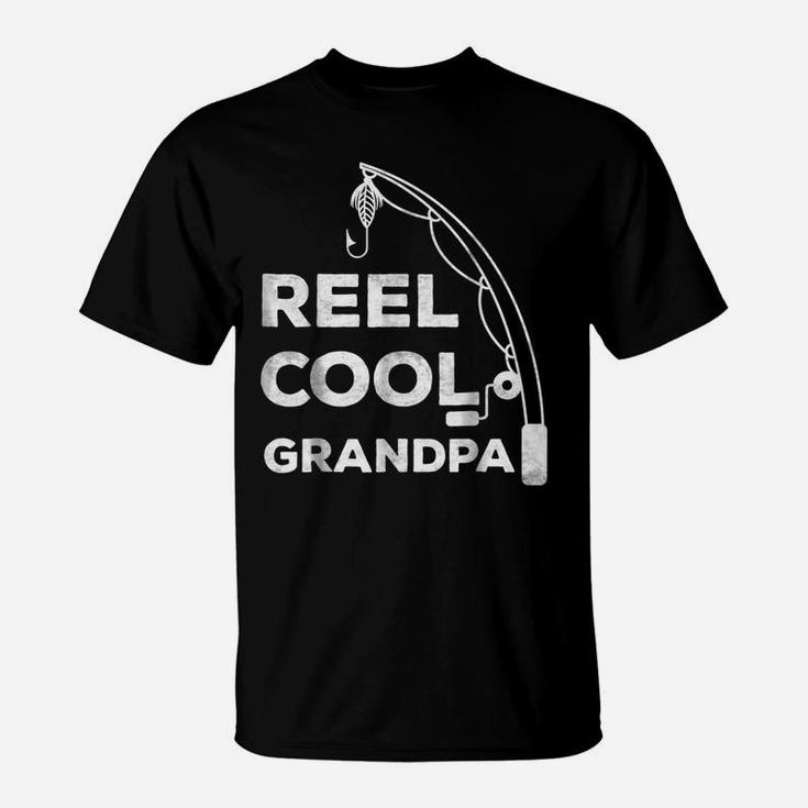 Mens Reel Cool Grandpa  Fishing Dad Father's Day Gift T-Shirt