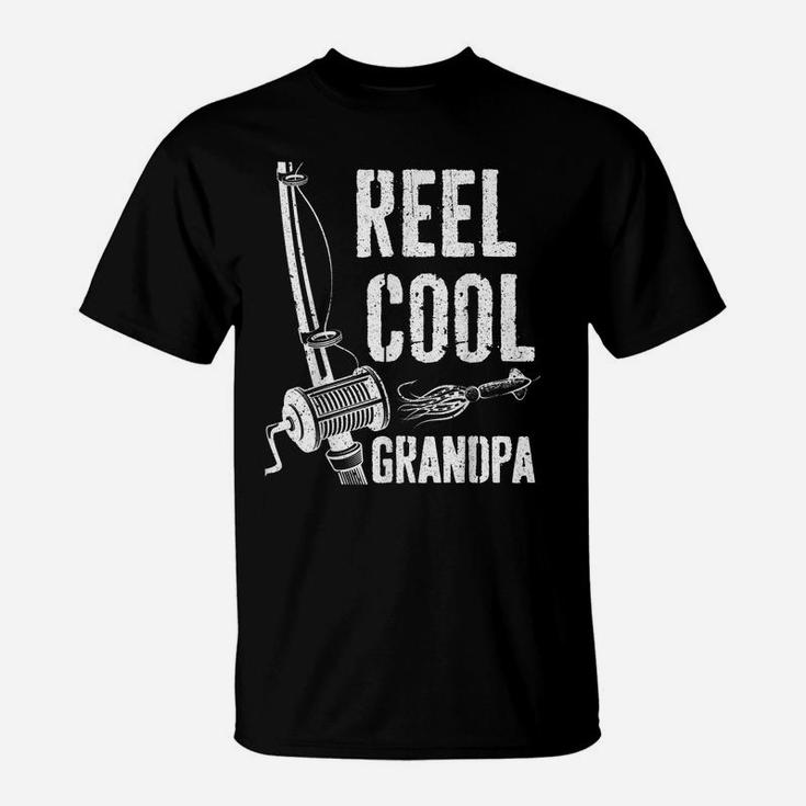 Mens Reel Cool Grandpa  Fishing Father's Day Gift Shirt T-Shirt