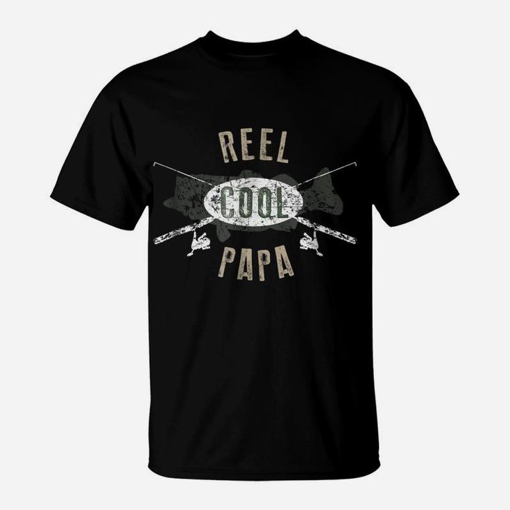 Mens Reel Cool Papa Shirt, Cute Fishing Father's Day Gift T-Shirt