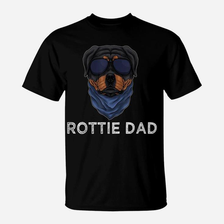 Mens Rottie Dad Rottweiler Dog Puppy Father For Men Grandpa Dad T-Shirt