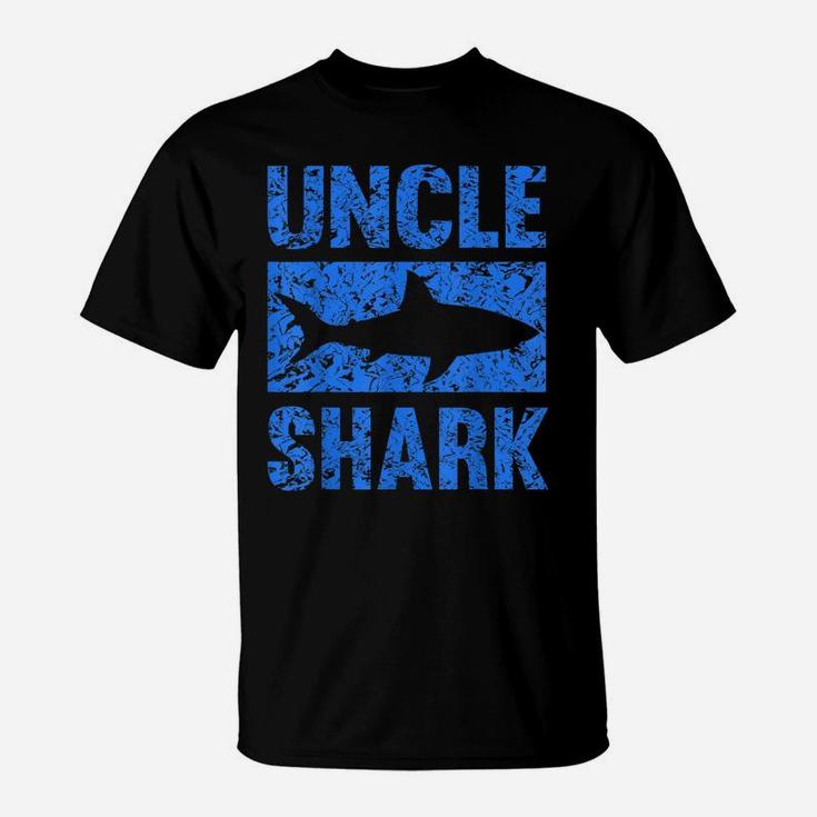 Mens Uncle Shark - Birthday Gift Shirt For Shark Lovers T-Shirt