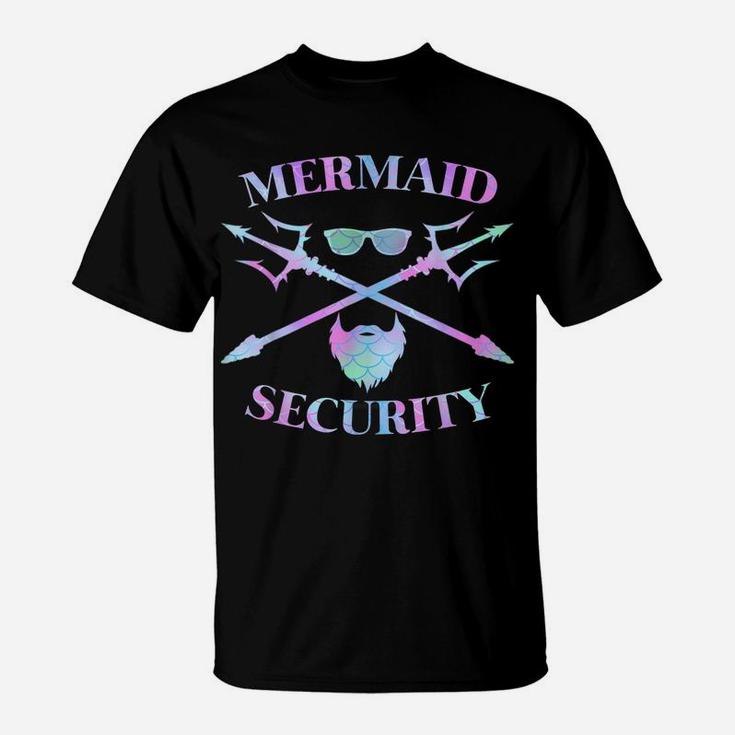 Merman Mermaid Security Funny Lifeguard Swimmer Costume Gift T-Shirt