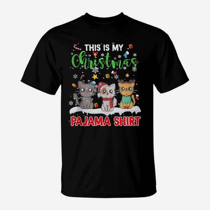 Merry Catmas Cat Lovers This Is My Christmas Pajama Shirt T-Shirt