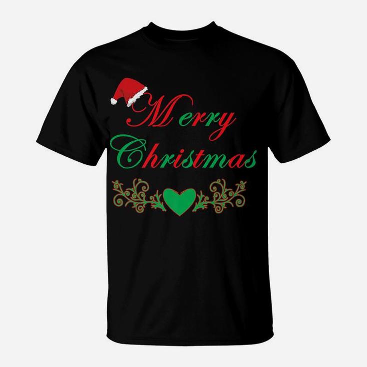 Merry Christmas Santa Clause Hat Apparel Design Xmas Gift T-Shirt