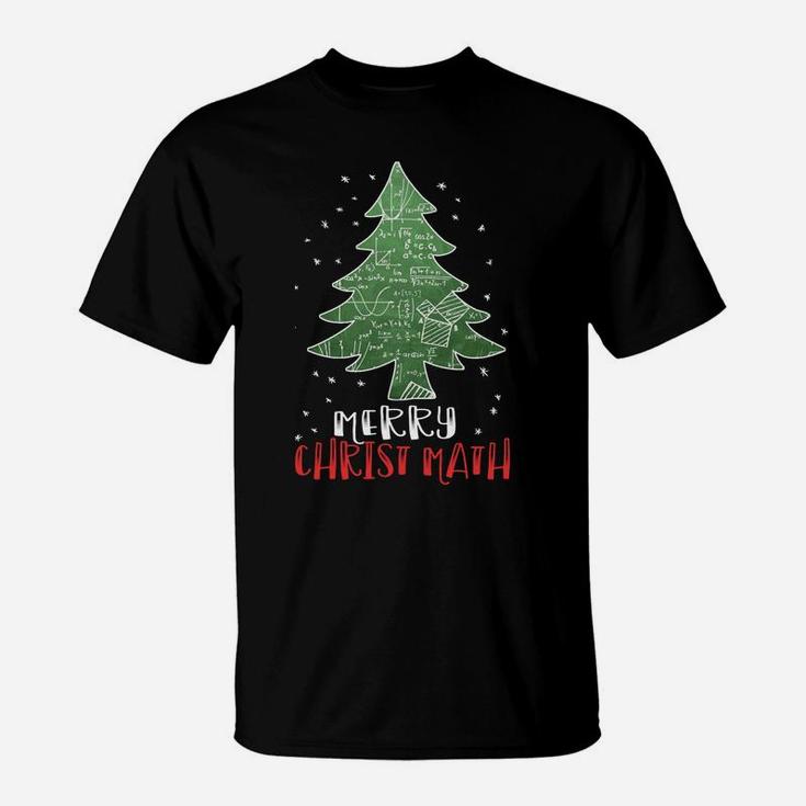 Merry Christmath Christmas Math Tree Geometry Fraction Jokes Sweatshirt T-Shirt