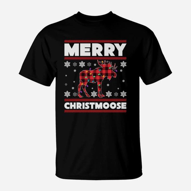 Merry Christmoose Sweatshirt Funny Moose Christmas Gifts T-Shirt