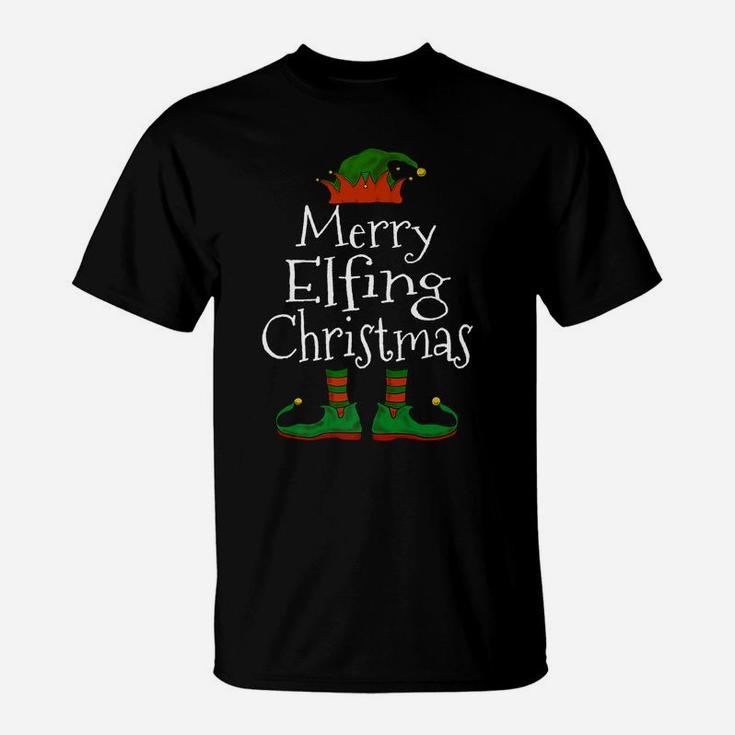 Merry Elfing Christmas Elf Family Matching Funny Christmas T-Shirt