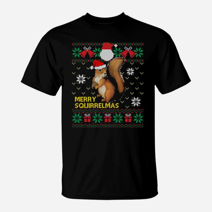 Merry Squirrelmas Ugly Xmas T-Shirt