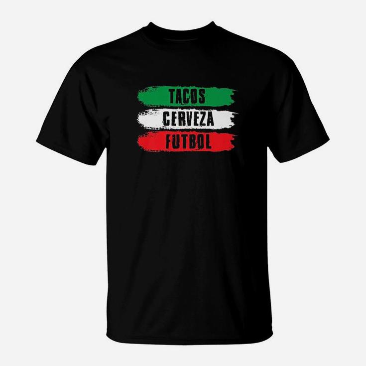 Mexican Pride Tacos Cerveza Futbol T-Shirt