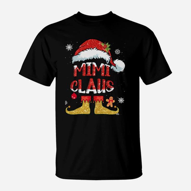 Mimi Claus Christmas Santa Hat Family Group Matching Pajama Sweatshirt T-Shirt