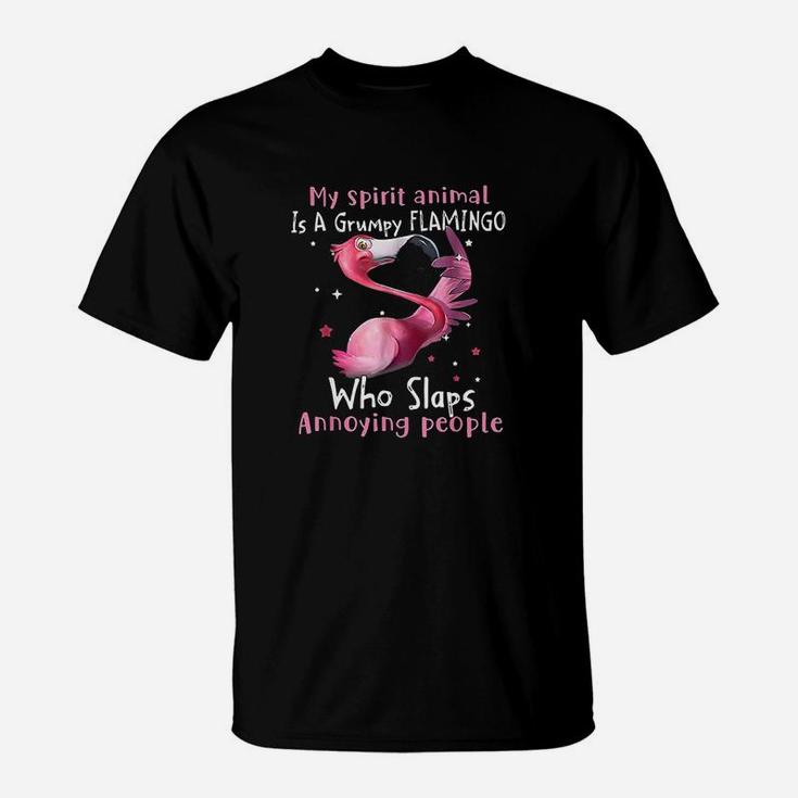 Mothers Day My Spirit Animal Is A Grumpy Flamingo Lover T-Shirt
