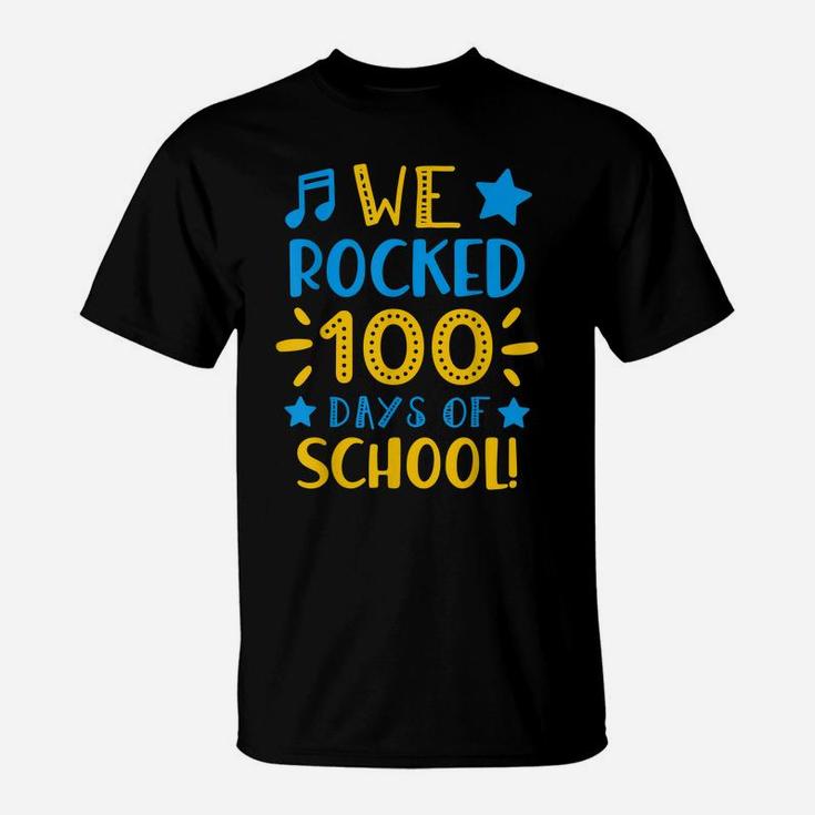 Music Teacher - Happy 100Th Day Of School We Rocked 100 Days T-Shirt
