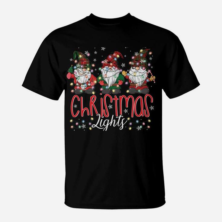 My Favorite Color Is Christmas Lights Funny Gnome Xmas Gift Sweatshirt T-Shirt