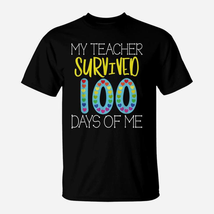 My Teacher Survived 100 Days Of Me, Boys School Shirt,100Th T-Shirt