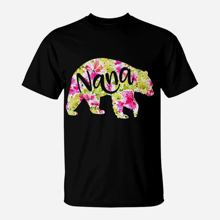Nana Bear Gift For Women Grandma Christmas Mother's Day T-Shirt